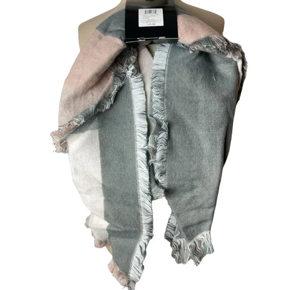 Envision Studio Blanket Wrap Color-Block Multicolor Scarf NWT